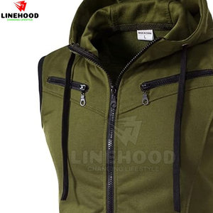 Sudaderas sin Mangas con Cremallera para Hombre, 100% Algodón, Transpirables y de Secado Rápido, Esenciales para el Invierno, Novedad al por Mayor - Product Image 3