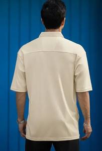 Camisa Casual para Hombre, 100% Algodón, Corte Holgado, Cuello Abierto, Diseño Transpirable de Punto, Tinte Liso, con Servicio OEM Disponible - Product Image 2