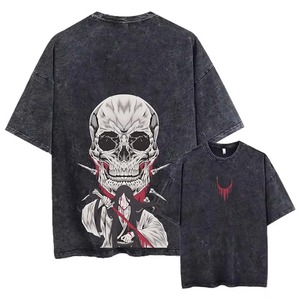 Camisetas de calle al por mayor | Camiseta gráfica de anime de gran tamaño | Camisetas unisex de algodón pesado Proveedor de fabricante OEM - Product Image 5