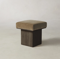Chaises de salon nordiques modernes en velours de frêne de haute qualité pouf d'accent tabouret de luxe pour le salon