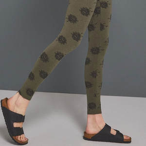 Mallas de Yoga de cintura elástica para mujer, conjunto de mallas deportivas de algodón 100% de alta calidad, pantalones de Yoga de algodón orgánico - Product Image 6