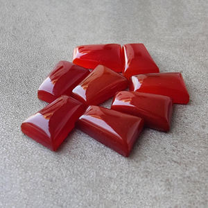 Pierre précieuse en forme de cercueil d'onyx rouge naturel de qualité supérieure cabochon en gros en forme de larme calibré à dos plat, toutes les tailles disponibles - Product Image 5