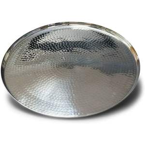 Plateau de service rond de luxe en acier inoxydable, poli miroir, plaque en métal de qualité alimentaire pour restaurant, hôtel et décoration de mariage - Product Image 5