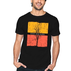 T-shirts graphiques de luxe et haut de gamme pour hommes, 100 % coton tricoté, style urbain, couleurs et logo personnalisables, coupe classique - Product Image 1