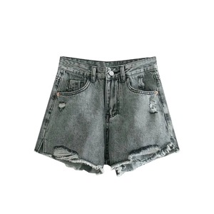 Personnalisé Fabricant Hommes Fermeture Éclair Braguette Coupe Ample 100% Coton Pantalon Denim Épais Baggy Jeans Shorts - Product Image 2