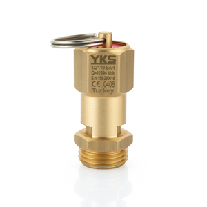 Vanne de sécurité en laiton certifiée CE |   Type scellé |   Connexion 1/8″ |   Pression de 2 à 19 bars |   Matériel en laiton - Product Image 1