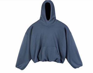 Heavy Otoño Invierno algodón y terciopelo doble capa Sudadera con capucha boxy fit sudaderas con capucha recortadas para hombres y mujeres Streetwear - Product Image 5