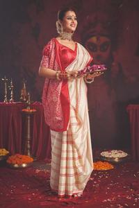 Vente en gros de saris indiens traditionnels en soie douce imprimée pour les affaires en Inde - Product Image 4