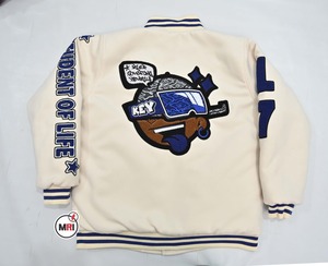 Wholesale Custom Logo Premium Quality Chenille Embroidery Winter <b>Fleece</b> Bomber Letterman Baseball Varsity <b>Jacket</b> Breathable Men - Product Image 6