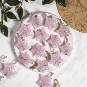 Pendentif étoile en quartz rose, très tendance, couleur rose, poli, cristal naturel de guérison, pour bijoux, méditation, yoga - Product Image 3