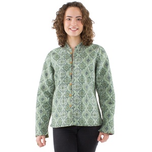 Chaqueta Acolchada con Estampado Floral de Otoño Invierno para Mujer, Informal, Nueva Moda, Transpirable, Elegante, Producto Terminado - Product Image 4