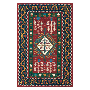 <b>RUGS</b> DEPOT LXDP-0710 Wholesale Red Burgundy Vintage Patchwork Digital Printed Machine Washable Chenille Area <b>Rug</b> <b>Non</b> <b>Slip</b> - Product Image 1