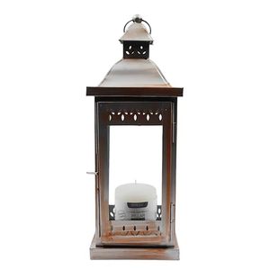 Classic <b>Silver</b> Hanging <b>Lantern</b> Glass Iron Design with Stand for Pillar Candle for Home Decor Christmas Festivities Weddings - Product Image 1