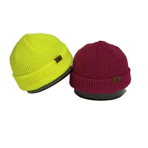 หมวกไหมพรมถักสไตล์วาฟเฟิลปรับแต่งได้ทำจากอะคริลิคสำหรับฤดูหนาว - Product Image 4