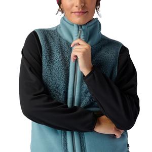 Chaleco cómodo de lana para mujer con cremallera suave y bolsillos anchos Chaleco cómodo de poliéster de algodón altamente cálido - Product Image 4