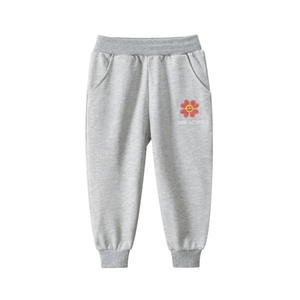 Pantalon de sport décontracté en molleton à motifs de couleur unie imprimé bonbon Vente en gros de pantalons de survêtement d'hiver en coton doux pour les tout-petites filles - Product Image 3