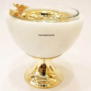 High Quality Eco-Friendly Polished Dinnerware Japanese Top Selling Handmade Gold <b>Antique</b> Aluminum Decorative Bowl - Product Image 5