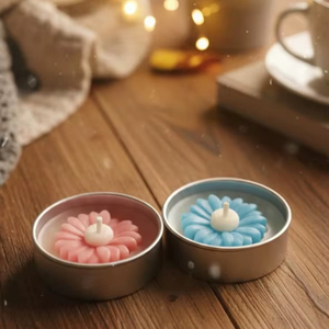 Vela aromática en mini lata de metal OEM, cera de parafina, etiqueta privada personalizada disponible, mejor precio de fabricante indio - Product Image 1