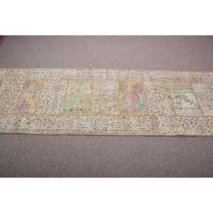 Vintage 2,6x7,9 ft Rug, <b>Runner</b> Turkish Rug, Brown <b>Green</b> Animal Print Rug - Product Image 3