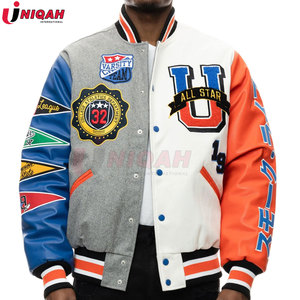 เสื้อแจ็กเก็ตผ้าสักหลาดขนสัตว์คุณภาพระดับพรีเมี่ยมสีดำไฮสตรีทปรับแต่งโลโก้ได้ตามต้องการสวมใส่สบายระบายอากาศได้ดีสำหรับฤดูหนาว - Product Image 2