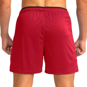 Pantalones cortos holgados con logotipo personalizado del fabricante superior para hombre, pantalones cortos deportivos de compresión de algodón de secado rápido para correr, gimnasio, CrossFit, pantalones cortos de cintura media - Product Image 4