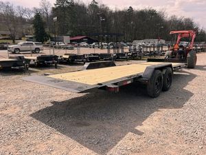 Remorque à plateau inclinable galvanisée 83x22, 16K, à double essieu, pour véhicules lourds, avec plateau en bois pour équipement - Product Image 5