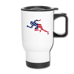Stars Stripes Travel <b>Mug</b> Classic Vacuum Flask Tumbler Stainless Steel Cup for Business Gifts Running Man Inverted for Classic - Product Image 1