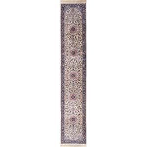 Tapis en laine noué à la main Aalam Blue Pae-4474, motif médaillon, pour usage domestique - Tapis Jaipur US - Product Image 1