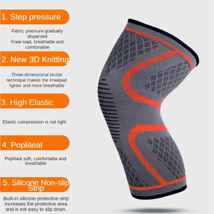 Adult Outdoor Factory Rates Unisex Breathable Customizable Knee <b>Pads</b> & Wraps 3D Knitted Neoprene for Fitness <b>Running</b> Basketball - Product Image 2