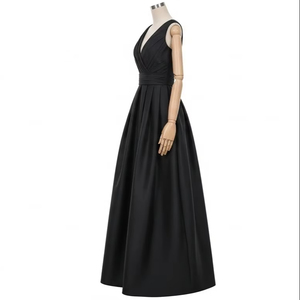 Robe de soirée en taffetas respirant pour adultes, tissu en polyester, légère, élégante, tenue de soirée, robe de cérémonie, fournisseur en gros OEM - Product Image 3