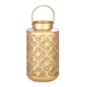 <b>Gold</b> Metal Ramadan <b>Lantern</b> With Traditional Moroccan Style Perfect For Homes Restaurants And Mosques Decor - Product Image 3