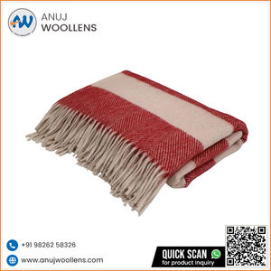 Recién llegado, la mejor calidad, espigas a rayas, rojo cereza y rosa oscuro, manta de fabricante indio - Product Image 5