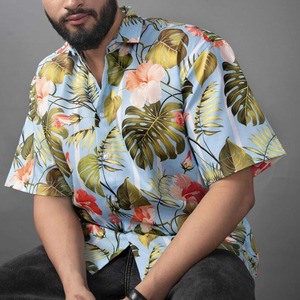 Conjunto de Camisa de Playa Personalizada, Profesional, de Spandex y Poliéster, Casual, Hawaiana, Transpirable, Ecológica, de Verano, a la Moda, OEM - Product Image 4