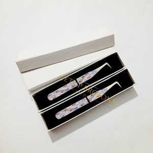 Meilleures pinces à épiler pour cils GETUP BROSONS IMPEX GBI-EET 10 mm en acier inoxydable avec revêtement en papier toile d'araignée et pointe en fibre lisse - Product Image 2