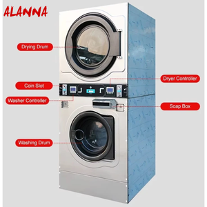 Lavadora de <span class=keywords><strong>autoservicio</strong></span> comercial con pago por monedas/código QR/tarjeta, lavadora apilable con secadora <span class=keywords><strong>para</strong></span> <span class=keywords><strong>lavandería</strong></span> - Product Image 5