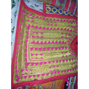 Handmade Large Capacity Bohemian Ethnic Style Cotton <b>Messenger</b> <b>Bag</b> for Women with Portable Mirror Embellishments Zipper Closure - Product Image 3