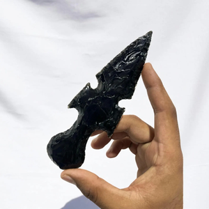 Cuchillos grandes de obsidiana negra-Dagas de cristal hechas a mano-Lote a granel - Product Image 2