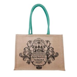 2025 Derniers arrivages Sac fourre-tout en jute imprimé Sacs fourre-tout en coton jute de qualité supérieure Sac promotionnel avec impression personnalisée à vendre - Product Image 2