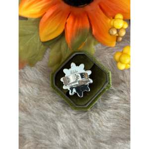 Southwest Handmade Turquoise Opal Sterling Silver Bezel Set <b>Adjustable</b> <b>Ring</b> - Product Image 5