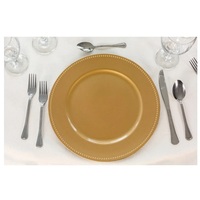 Assiette de Présentation de Qualité Supérieure Réutilisable en Laiton Plaqué Or Moderne, Couleur Personnalisable, pour Mariages, Cadeaux d'Affaires OEM, Écologique