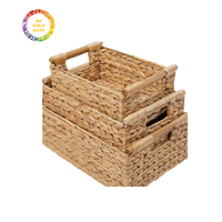 Panier et plateau en jacinthe d'eau pour le rangement de la chambre à coucher et la décoration de table à un prix d'usine direct compétitif