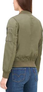 2025 Nueva temporada de primavera, chaquetas de cuero genuino para mujer, chaqueta de cuero Bomber negra para mujer, chaquetas Bomber informales para mujer - Product Image 2