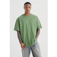 T-shirt surdimensionné pour homme, poids lourd, logo personnalisé, fabriqué au Pakistan, épaules tombantes, style ample, col allongé, séchage rapide, tricoté 100% coton