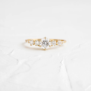 แหวนเพชรมอยส์ซอไนท์แฟชั่นมาใหม่แหวนอินเดียทอง10K สีเหลืองทองแหวนผู้ผลิตรูปแบบผู้จัดจำหน่าย - Product Image 1