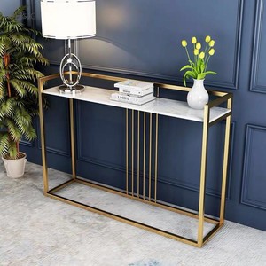 GAZA Modern Design <b>Decorative</b> <b>Table</b> Stone Top and Iron Frame Model CST028 - Product Image 1