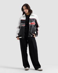 Veste bomber en cuir pour femme, veste de baseball universitaire personnalisée, manches longues, veste courte de haute qualité pour l'automne et l'hiver - Product Image 6