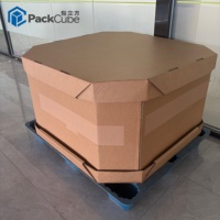 Conteneur en carton ondulé octogonal personnalisé pour l'emballage de matériaux granulaires et en poudre
