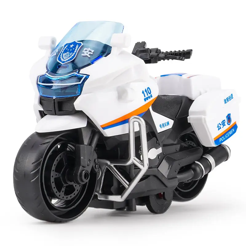 Prix très bon marché Jouet de moto de police Jouet de moto en plastique à retirer pour enfants Jouets éducatifs et amusants pour cadeau