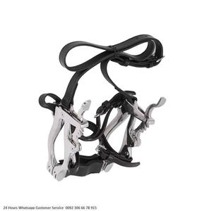 Instrumentos veterinarios Espéculo de boca de caballo con correas de cuero - Product Image 3