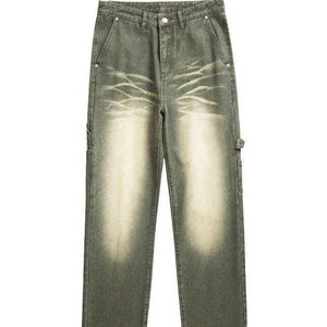 กางเกงยีนส์ขายาวสำหรับผู้ชายกางเกงยีนส์ขาตรงไซส์ใหญ่พิเศษมีรอยขาดรายละเอียดเสื้อผ้าใส่สบายผ่อนคลายดีไซน์ระบายอากาศได้ดี - Product Image 3